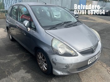 Location: Belvedere - 2006 HONDA JAZZ SE 5 Door Hatchback REG: FE06TGN, Keys: No, MOT Expiry date: 06.03.2027, 1339 Petrol, 5 Speed Manual Petrol, Former Keepers: 8