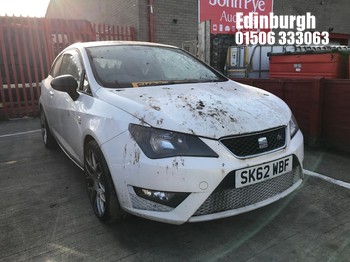 Location: Edinburgh - 2012 SEAT IBIZA FR CR TDI 3 Door Hatchback REG: SK62WBF, Keys: No, MOT Expiry date: 20/01/2026, 1598 Diesel, 5 Speed Manual Diesel, Former Keepers: 7