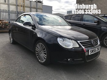 Location: Edinburgh - 2007 VOLKSWAGEN EOS SPORT TDI A Convertible REG: SM56ZHO, Keys: No, MOT Expiry date: 15/02/2026, 1968 Diesel, 6 Speed Auto Diesel, Former Keepers: 3