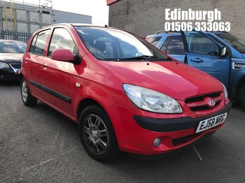 Location: Edinburgh - 2008 HYUNDAI GETZ CDX 5 Door Hatchback REG: EJ58WRG, Keys: No, MOT Expiry date: 20/05/2027, 1399 Petrol, 5 Speed Manual Petrol, Former Keepers: 8