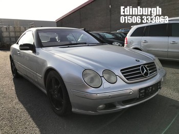 Location: Edinburgh - 2002 MERCEDES CL500 AUTO Coupe REG: P999TSS, Keys: No, MOT Expiry date: 29/07/2019, 4966 Petrol,, Former Keepers: 7