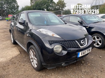 Location: Mitcham - 2011 NISSAN JUKE ACENTA SPORT 5 Door Hatchback REG: VA11TFN, Keys: No, MOT Expiry date: 03/09/2026, 1598 Petrol, 5 Speed Manual Petrol, Former Keepers: 8