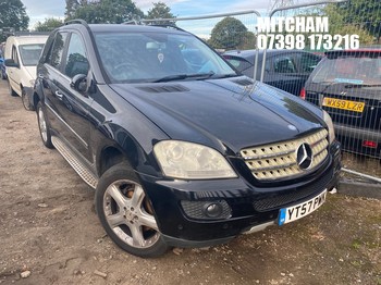 Location: Mitcham - 2007 MERCEDES ML 320 CDI SPORT A Estate REG: YT57PWK, Keys: No, MOT Expiry date: 15/03/2027, 2987 Diesel, 7 Speed Auto Diesel, Former Keepers: 5
