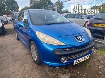 Location: Mitcham - 2008 PEUGEOT 207 M:PLAY 5 Door Hatchback REG: RA57XLN, Keys: No, MOT Expiry date: 17/06/2026, 1360 Petrol, 5 Speed Manual Petrol, Former Keepers: 4