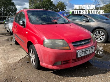 Location: Mitcham - 2007 CHEVROLET KALOS S 3 Door Hatchback REG: GF07YTD, Keys: No, MOT Expiry date: 01/02/2027, 1150 Petrol, 5 Speed Manual Petrol, Former Keepers: 8