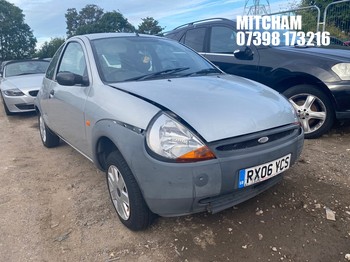 Location: Mitcham - 2006 FORD KA 3 Door Hatchback REG: RX06YCS, Keys: No, MOT Expiry date: 13/03/2027, 1297 Petrol, MANUAL, Former Keepers: 4