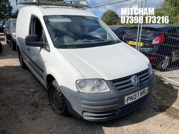 Location: Mitcham - 2007 VOLKSWAGEN CADDY 69PS SDI Car Derived Van REG: PK07NNL, Keys: No, MOT Expiry date: 09/05/2026, 1968 Diesel, 5 Speed Manual Diesel, Former Keepers: 4