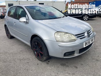 Location: Nottingham - 2006 VOLKSWAGEN GOLF S 80 5 Door Hatchback REG: BK56YNF, Keys: No, MOT Expiry date: 22/04/2026, 1390 Petrol, 5 Speed Manual Petrol, Former Keepers: 6