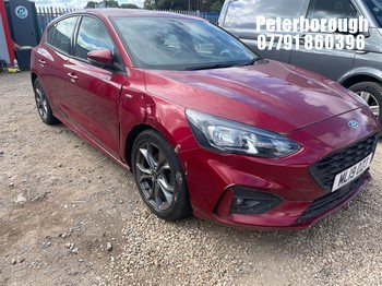 Location: Peterborough - 2019 FORD FOCUS ST-LINE 5 Door Hatchback REG: ML19OZT, Keys: Yes, MOT Expiry date: 19/01/2026, 1496 Petrol, 6 Speed Manual Petrol, Former Keepers: 2