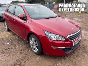 Location: Peterborough - 2014 PEUGEOT 308 ACTIVE THP 5 Door Hatchback REG: BF14HJK, Keys: No, MOT Expiry date: 05/01/2027, 1598 Petrol, 6 Speed Manual Petrol, Former Keepers: 4