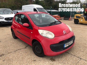 Location: Brentwood - 2009 CITROEN C1 RHYTHM 3 Door Hatchback REG: YP58XCT, Keys: No, MOT Expiry date: 28/05/2026, 998 Petrol, 5 Speed Manual Petrol, Former Keepers: 6