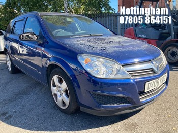 Location: Nottingham - 2008 VAUXHALL ASTRA CLUB CDTI 100 Estate REG: DY08KDZ, Keys: No, MOT Expiry date: 08/05/2026, 1686 Diesel, 5 Speed Manual Diesel, Former Keepers: 8