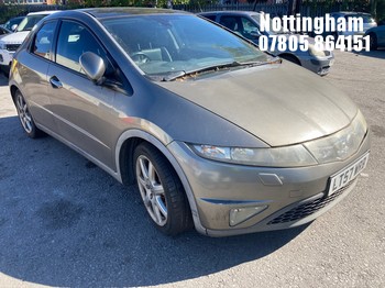 Location: Nottingham - 2007 HONDA CIVIC EX I-VTEC 5 Door Hatchback REG: LT57WRD, Keys: No, MOT Expiry date: 07/01/2026, 1799 Petrol, 6 Speed Manual Petrol, Former Keepers: 6
