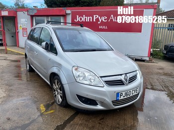 Location: Hull - 2011 VAUXHALL ZAFIRA ELITE CDTI ECOFLEX MPV REG: PJ60CYE, Keys: No, MOT Expiry date: 03/07/2025, 1686 Diesel, 6 Speed Manual Diesel, Former Keepers: 4