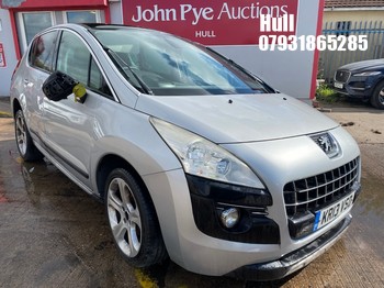 Location: Hull - 2013 PEUGEOT 3008 ALLURE E-HDI S-A 5 Door Hatchback REG: KR13VSD, Keys: No, MOT Expiry date: 26/01/2026, 1560 Diesel, 6 Speed Semi Auto Diesel, Former Keepers: 6