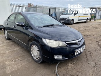 Location: Leeds - 2006 HONDA CIVIC ES IMA HYBRID 4 Door Saloon REG: ML06EZZ, Keys: No, MOT Expiry date: 01-07-2026, 1339 Hybrid Electric, Variable 1 Speed Auto Petrol/E, Former Keepers: 7