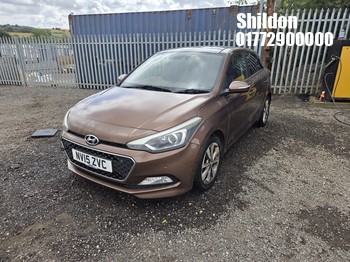 Location: Shildon - 2015 HYUNDAI I20 PREMIUM SE MPI I20 5 Door Hatchback REG: NV15ZVC, Keys: Yes, MOT Expiry date: 07/07/2026, 1368 CC Petrol, 6 Speed Manual Petrol, Former Keepers: 1