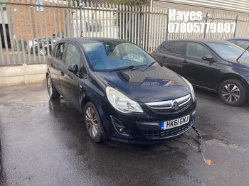 Location: Hayes - 2012 VAUXHALL CORSA SE 5 Door Hatchback REG: HK61GNJ, Keys: No, MOT Expiry date: 09/10/2025, 1229 Petrol, 5 Speed Manual Petrol, Former Keepers: 6