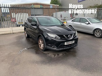 Location: Hayes - 2014 NISSAN QASHQAI ACENTA PREMIUM DI 5 Door Hatchback REG: PN14KPO, Keys: No, MOT Expiry date: 23/08/2026, 1198 Petrol, 6 Speed Manual Petrol, Former Keepers: 4