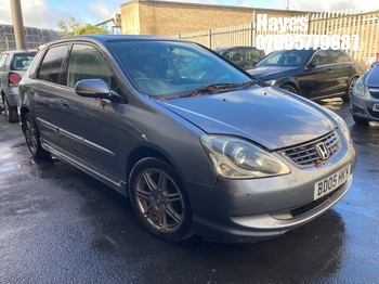 Location: Hayes - 2005 HONDA CIVIC VTEC EXECUTIVE 5 Door Hatchback REG: BD05HKY, Keys: No, MOT Expiry date: 04/06/2027, 1590 Petrol, 5 Speed Manual Petrol, Former Keepers: 5