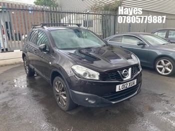 Location: Hayes - 2012 NISSAN QASHQAI TEKNA 5 Door Hatchback REG: LO12XUA, Keys: No, MOT Expiry date: 10/10/2026, 1598 Petrol, 6 Speed Manual Petrol, Former Keepers: 7
