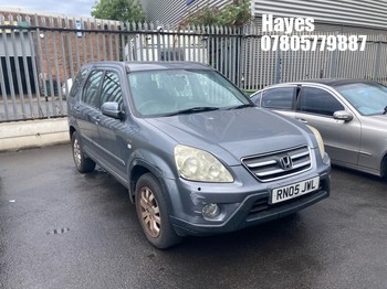 Location: Hayes - 2005 HONDA CR-V VTEC SPORT AUTO Estate REG: RN05JWL, Keys: No, MOT Expiry date: 12/01/2026, 1998 Petrol, 4 Speed Auto Petrol, Former Keepers: 5