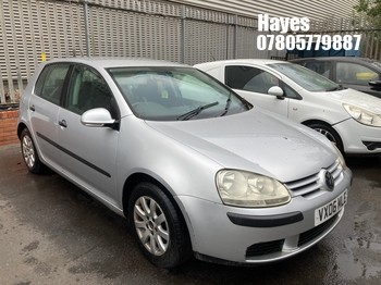 Location: Hayes - 2006 VOLKSWAGEN GOLF FSI SE 5 Door Hatchback REG: VX06MLE, Keys: No, MOT Expiry date: 02/02/2027, 1598 Petrol, 6 Speed Manual Petrol, Former Keepers: 4
