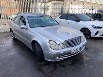 Location: Hayes - 2003 MERCEDES E240 AVANTGARDE AUTO 4 Door Saloon REG: LS03BBJ, Keys: No, MOT Expiry date: 25/01/2027, 2597 Petrol, 5 Speed Auto Petrol, Former Keepers: 6