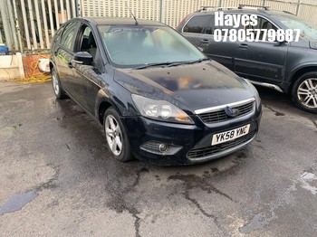 Location: Hayes - 2008 FORD FOCUS ZETEC 125 5 Door Hatchback REG: YK58YNC, Keys: No, MOT Expiry date: 29/09/2025, 1798 Petrol, 5 Speed Manual Petrol, Former Keepers: 9