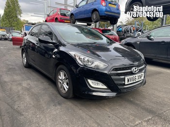 Location: Stapleford - 2016 HYUNDAI I30 SE BLUE DRIVE CRDI 5 Door Hatchback REG: WV66XNP, Keys: Yes, MOT Expiry date: 31/01/2027, 1582 Diesel, 6 Speed Manual Diesel, Former Keepers: 1