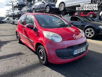 Location: Stapleford - 2008 CITROEN C1 RHYTHM 5 Door Hatchback REG: YD58XLP, Keys: Yes, MOT Expiry date: 31/03/2027, 998 Petrol, 5 Speed Manual Petrol, Former Keepers: 3