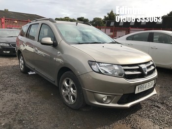 Location: Edinburgh - 2014 DACIA LOGAN MCV LAUREATE DCI Estate REG: YR64BGX, Keys: No, MOT Expiry date: 04/12/2026, 1461 Diesel, 5 Speed Manual Diesel, Former Keepers: 6