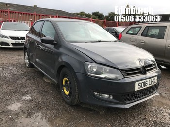 Location: Edinburgh - 2016 VOLKSWAGEN POLO MATCH TDI 5 Door Hatchback REG: SO16LHX, Keys: No, MOT Expiry date: 16/10/2025, 1422 Diesel, 5 Speed Manual Diesel, Former Keepers: 3