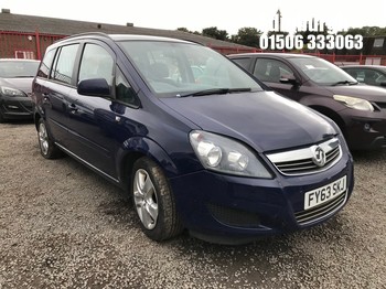 Location: Edinburgh - 2013 VAUXHALL ZAFIRA EXCLUSIV MPV REG: FY63SKJ, Keys: No, MOT Expiry date: 01/11/2025, 1598 Petrol, 5 Speed Manual Petrol, Former Keepers: 2