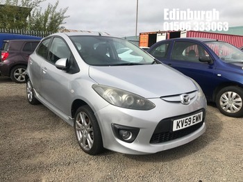 Location: Edinburgh - 2009 MAZDA 2 SPORT 5 Door Hatchback REG: KV59EWN, Keys: No, MOT Expiry date: 14/09/2026, 1498 Petrol, 5 Speed Manual Petrol, Former Keepers: 4