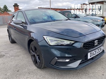 Location: Nottingham - 2021 SEAT LEON FR TSI EVO 5 DOOR HATCHBACK REG: DA21ZCN, 1498 PETROL, MANUAL, Former Keepers: 3, Keys: Yes, MOT Expiry date: 09/09/2027
