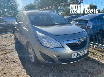 Location: Mitcham - 2013 VAUXHALL MERIVA EXCLUSIV TURBO AC MPV REG: FJ63SBY, Keys: No, MOT Expiry date: 26/10/2026, 1362 Petrol, 6 Speed Auto Petrol, Former Keepers: 8