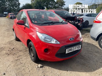 Location: Mitcham - 2014 FORD KA EDGE 3 Door Hatchback REG: SM63FYB, Keys: No, MOT Expiry date: 13/08/2027, 1242 Petrol, 5 Speed Manual Petrol, Former Keepers: 5