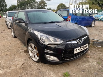 Location: Mitcham - 2012 HYUNDAI VELOSTER GDI Coupe REG: AK62NHA, Keys: No, MOT Expiry date: 18/02/2027, 1591 Petrol, 6 Speed Manual Petrol, Former Keepers: 8