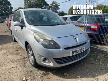 Location: Mitcham - 2010 RENAULT G SCENIC DY-QUE T-TOM TCE MPV REG: NV10DDZ, Keys: No, MOT Expiry date: 11/06/2026, 1397 Petrol, 6 Speed Manual Petrol, Former Keepers: 6