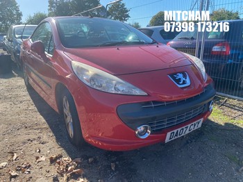 Location: Mitcham - 2007 PEUGEOT 207 SPORT CC HDI Coupe REG: DA07CYY, Keys: No, MOT Expiry date: 07/06/2027, 1560 Diesel, 5 Speed Manual Diesel, Former Keepers: 10