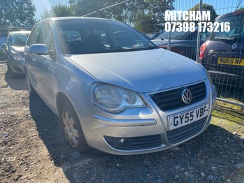 Location: Mitcham - 2005 VOLKSWAGEN POLO S 64 5 Door Hatchback REG: GY55VBF, Keys: No, MOT Expiry date: 31/01/2026, 1198 Petrol, 5 Speed Manual Petrol, Former Keepers: 6