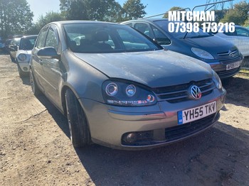 Location: Mitcham - 2006 VOLKSWAGEN GOLF GT TDI 5 Door Hatchback REG: YH55TKV, Keys: No, MOT Expiry date: 14/08/2025, 1968 Diesel, 6 Speed Manual Diesel, Former Keepers: 3
