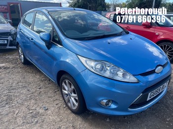 Location: Peterborough - 2009 FORD FIESTA ZETEC 82 5 Door Hatchback REG: GU59RLZ, Keys: No, MOT Expiry date: 18/05/2027, 1242 Petrol, 5 Speed Manual Petrol, Former Keepers: 7