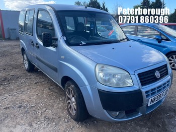 Location: Peterborough - 2010 FIAT DOBLO DYNAMIC MPV REG: NK59FJD, Keys: No, MOT Expiry date: 16/02/2027, 1368 Petrol, 5 Speed Manual Petrol, Former Keepers: 7