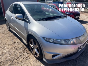 Location: Peterborough - 2008 HONDA CIVIC TYPE-S I-VTEC S-A 3 Door Hatchback REG: FV08CKX, Keys: No, MOT Expiry date: 03/06/2027, 1799 Petrol, 6 Speed Semi Auto Petrol, Former Keepers: 6