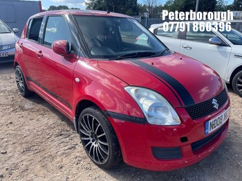 Location: Peterborough - 2008 SUZUKI SWIFT GL 5DR 5 Door Hatchback REG: ND08XEZ, Keys: No, MOT Expiry date: 25/07/2025, 1328 Petrol, 5 Speed Manual Petrol, Former Keepers: 5
