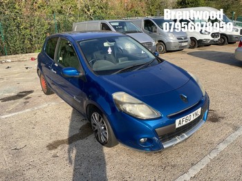Location: Brentwood - 2010 RENAULT CLIO DYNAMIQUE TOMTOM TCE 3 Door Hatchback REG: AF60YNL, Keys: No, MOT Expiry date: 12/12/2026, 1149 Petrol, 5 Speed Manual Petrol, Former Keepers: 8