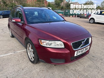 Location: Brentwood - 2008 VOLVO V50 S 16V Estate REG: DY58BNA, Keys: No, MOT Expiry date: 21/05/2026, 1798 Petrol, 5 Speed Manual Petrol, Former Keepers: 4