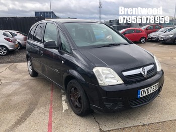 Location: Brentwood - 2007 VAUXHALL MERIVA ENERGY 16V S-A MPV REG: OV07EZO, Keys: No, MOT Expiry date: 06/01/2026, 1598 Petrol, 5 Speed Semi Auto Petrol, Former Keepers: 8